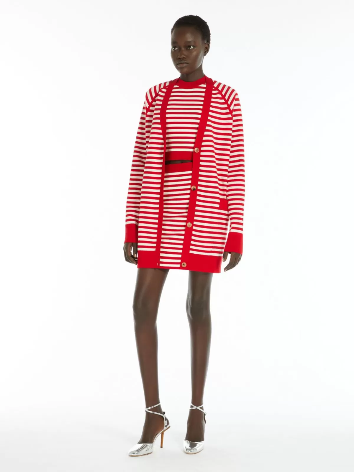 Sweater tejido en jacquard de tono vibrante rojo - Colección otoño-invierno Max-Mara
