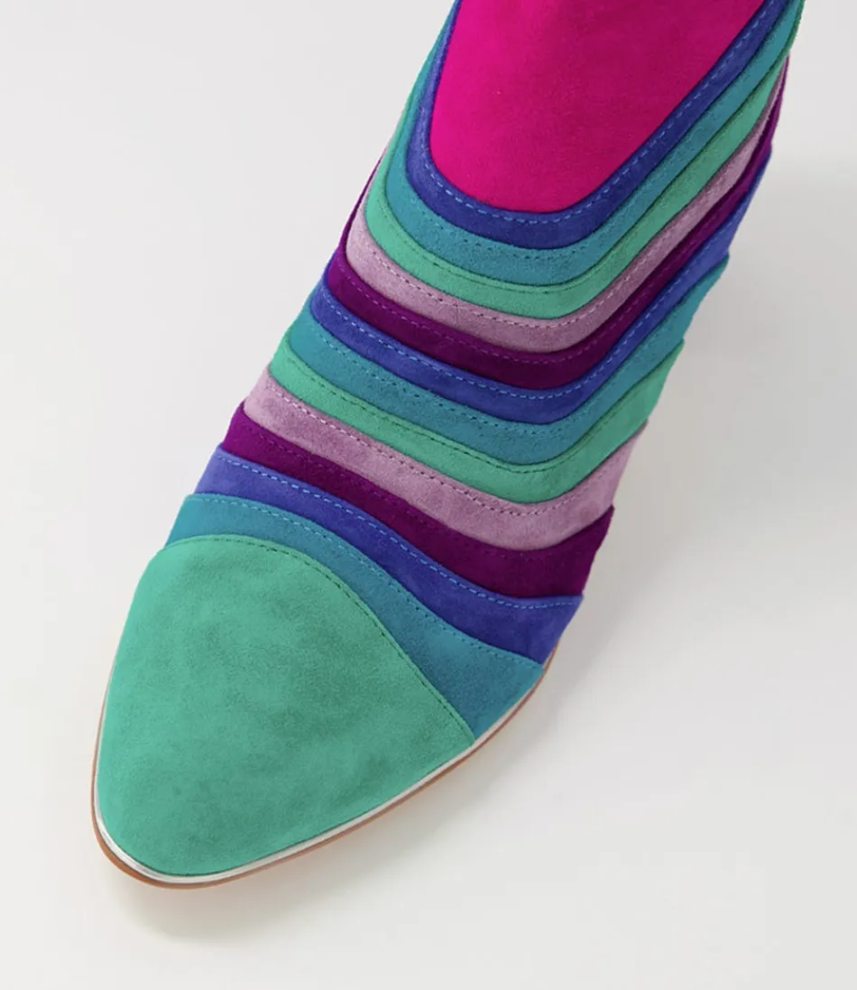 Botines Tobilleros Jatalie para Mujer - Estilo Django & Juliette en Tono Púrpura Multicolor 

(Observación: He utilizado variaciones léxicas naturales como 