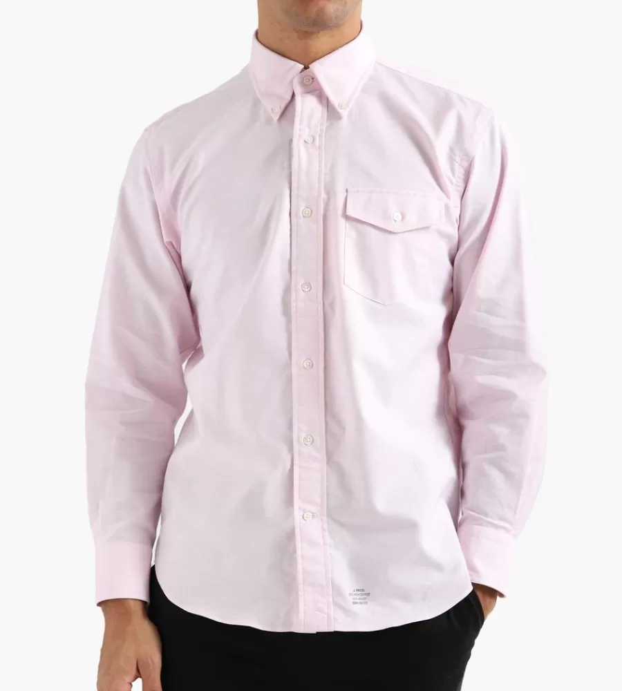 Camisa Rosa J.PRESS con Cuello Botonero - Corte Clásico Casual para Estilo Auténtico