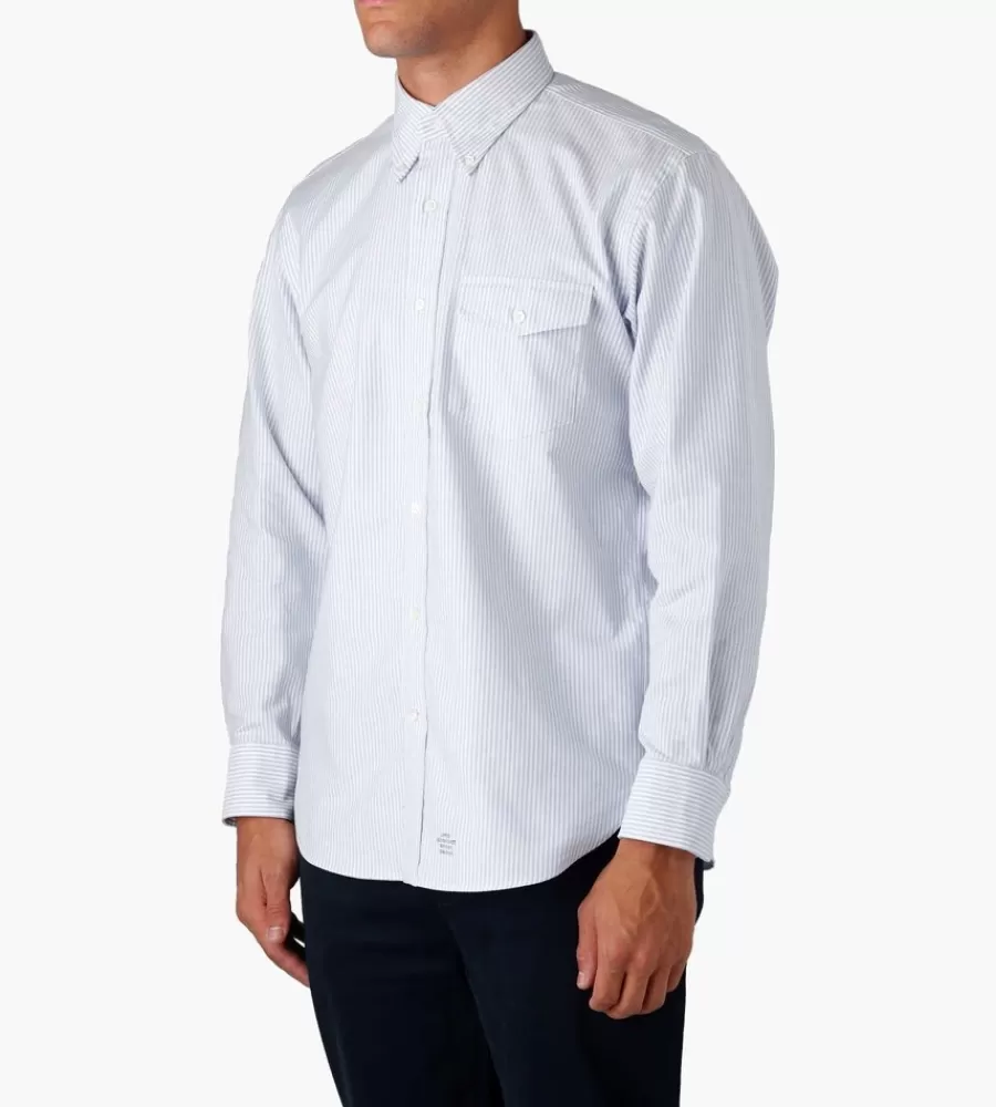 Camisa Casual Tops J.PRESS - Tejido Oxford con Cuello Botones Línea Candy Street, Corte Auténtico Estilo Sax