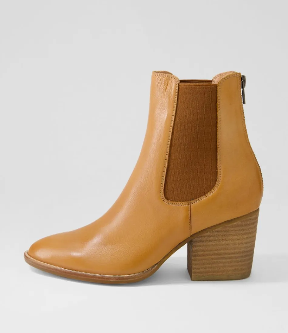 Botas DJANGO & JULIETTE para mujer - Botines Tobilleros en Piel Color Arena Kylor, Estilo Urbano con Detalles en Costura Visible