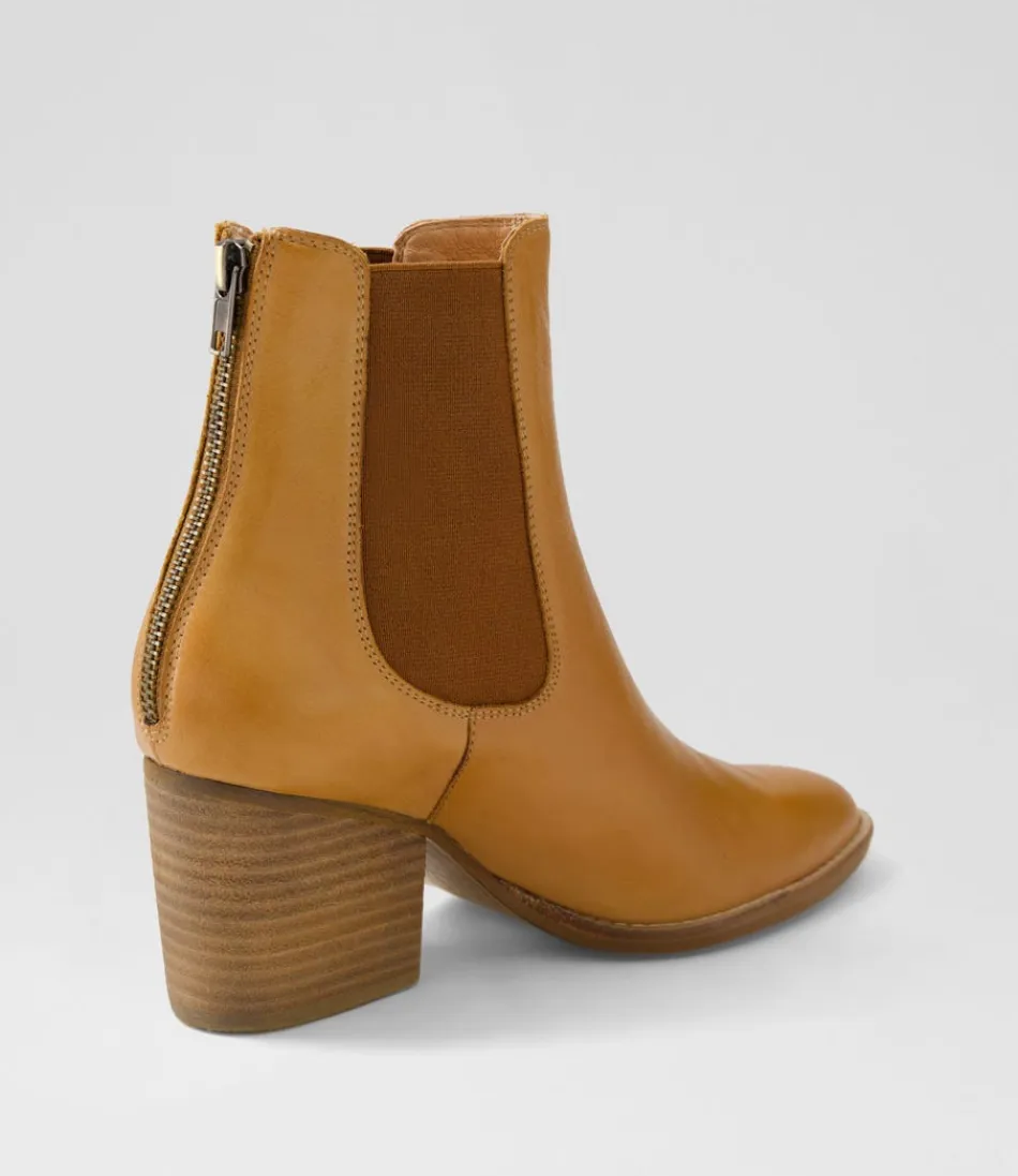 Botas DJANGO & JULIETTE para mujer - Botines Tobilleros en Piel Color Arena Kylor, Estilo Urbano con Detalles en Costura Visible