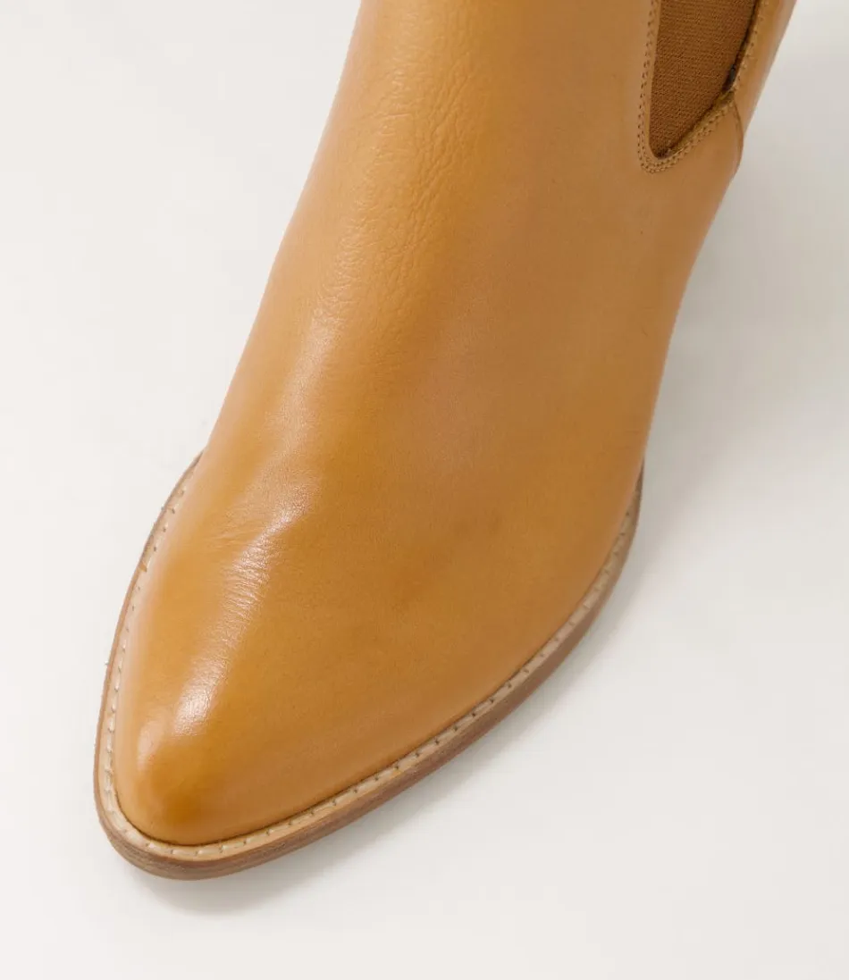 Botas DJANGO & JULIETTE para mujer - Botines Tobilleros en Piel Color Arena Kylor, Estilo Urbano con Detalles en Costura Visible