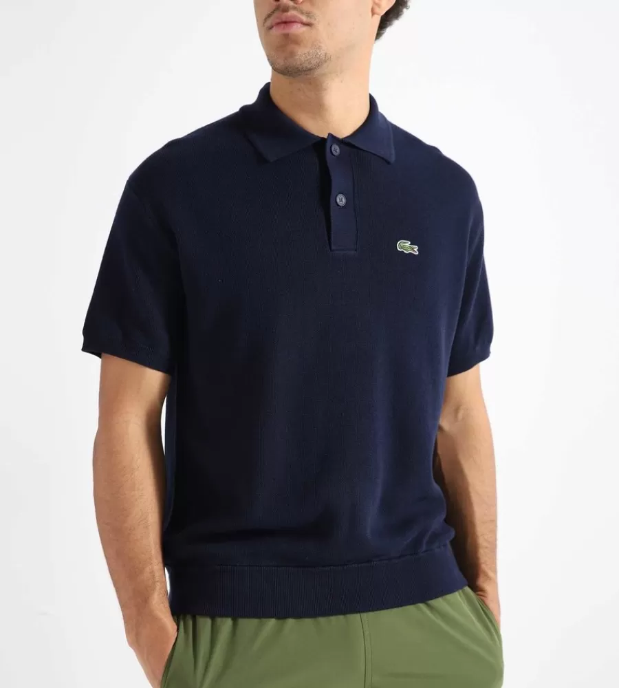 Lacoste® Jersey Clásico 1H-A1 - Cuello Redondo Azul Marino Oscuro | Tejido Suave y Duradero