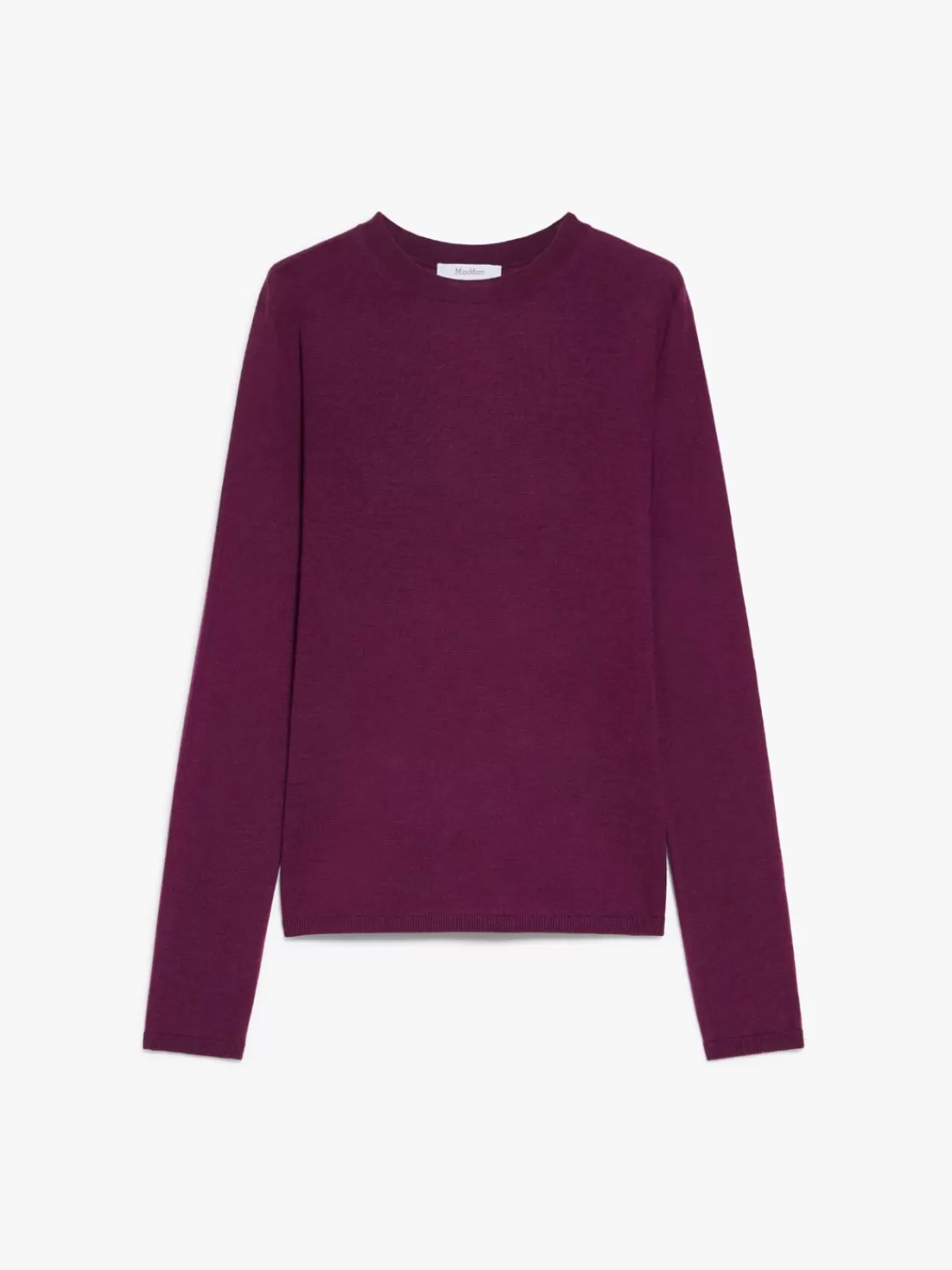 Jersey clásico de cachemira Max Mara · Tejido suave y ligero · Color berenjena elegante · Prenda versátil para looks diarios y ocasiones especiales
