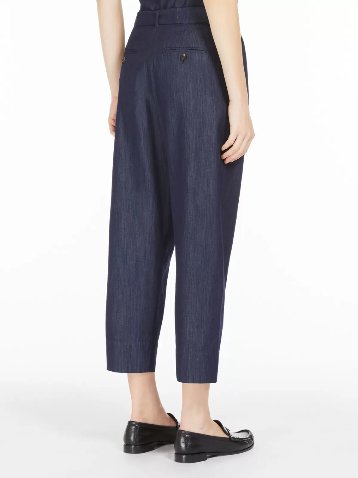 Pantalones Vaqueros Max Mara en Denim Ligero Azul Marino - Diseño Cómodo para Look Casual Elegante