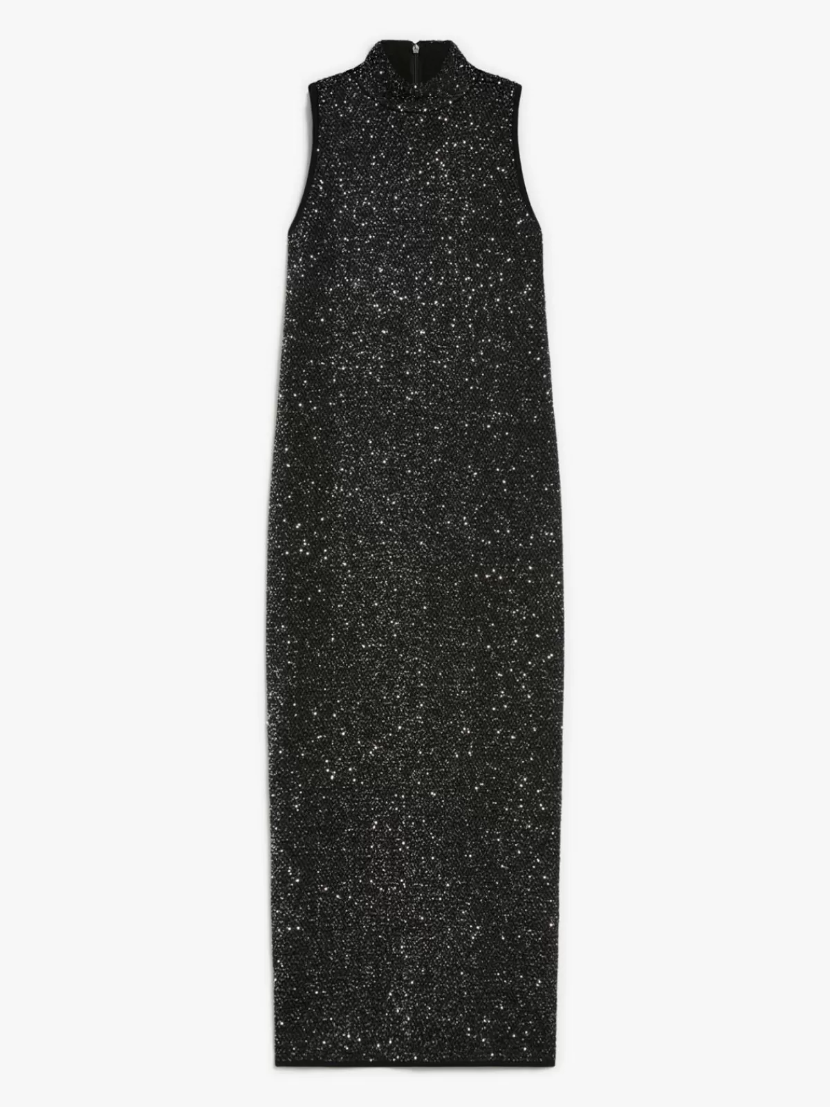 Vestido largo Max Mara para noche - Tejido viscosa con lentejuelas brillantes en tonos plateados, diseño elegante para destacar en eventos especiales