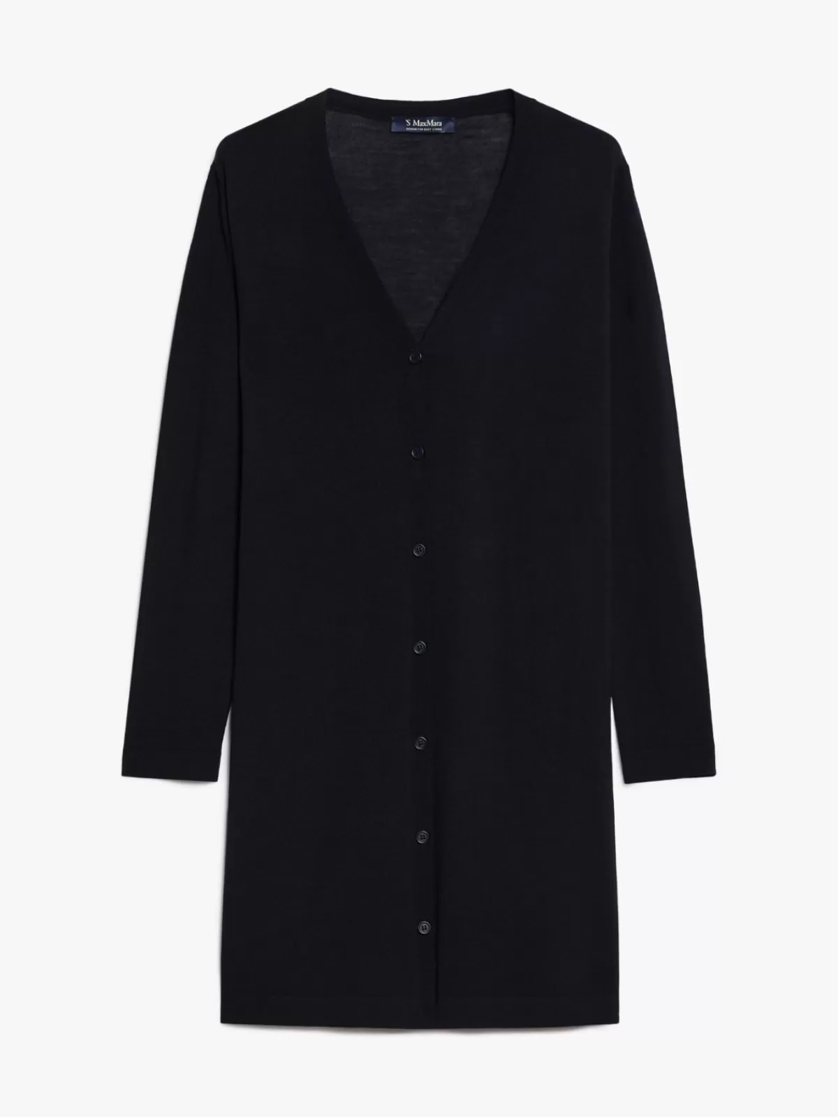 Cárdigan Max Mara de lana suave - Abrigo acogedor de tejido largo en azul ultramar, diseño elegante para tu guardarropa
