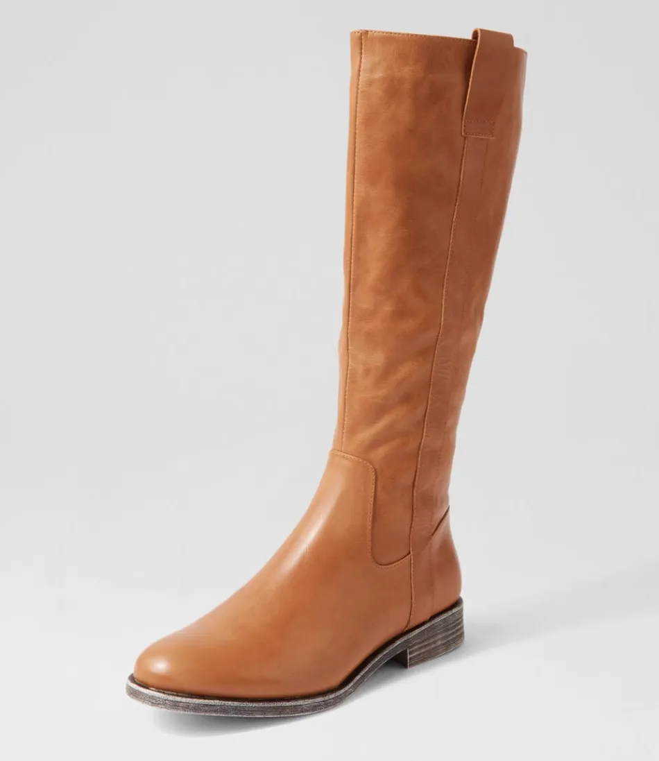 Botas Altas DJANGO y JULIETTE para Mujer - Cuero Mate Beige con Diseño hasta la Rodilla | Estilo Versátil y Confort Premium