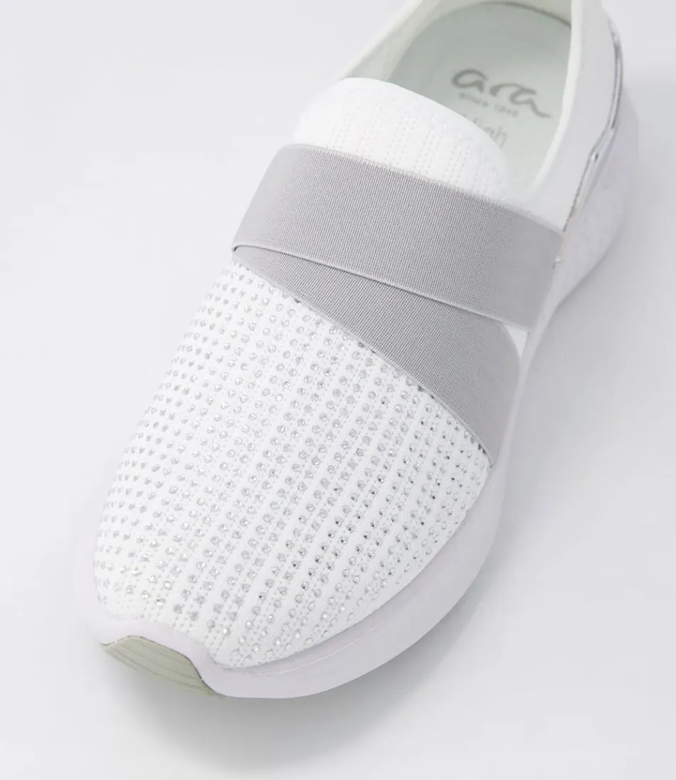 Zapatillas deportivas Maya 30 en cuero blanco - Comodidad ARA para mujer