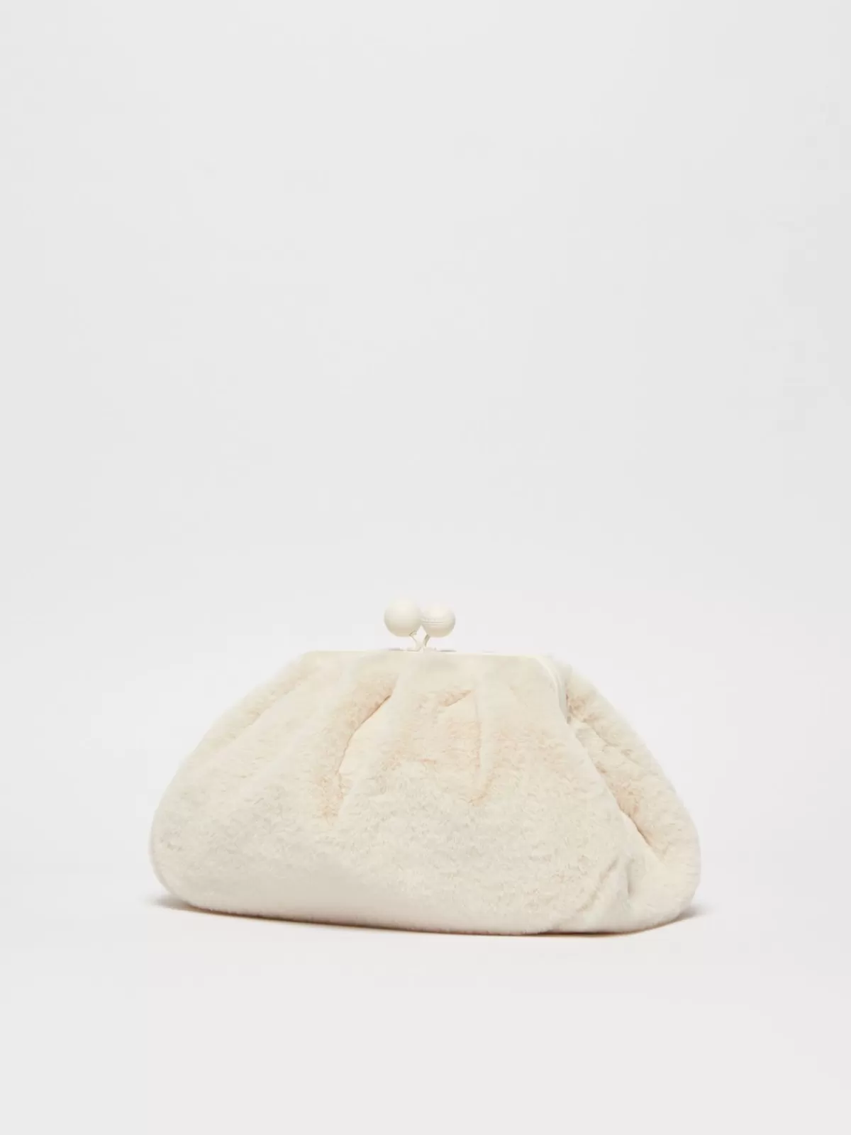 Bolso Weekend Mediano en Tejido Peluche - Modelo Pasticcino Color Marfil | Colección Exclusiva Max Mara