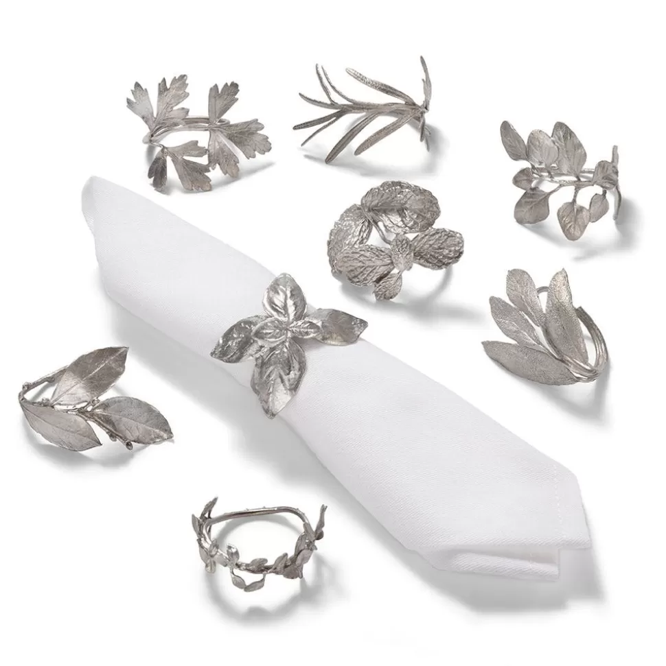 The Met Store - Juego de Portaservilletas con Hierbas Aromáticas, Diseño Artesanal para Tu Mesa