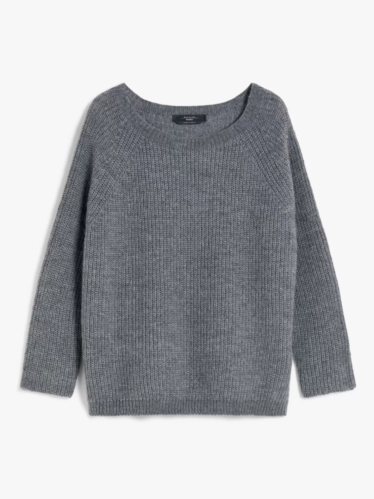 Suéter premium de mohair Max Mara - Gris perla tejido a mano para looks invernales elegantes