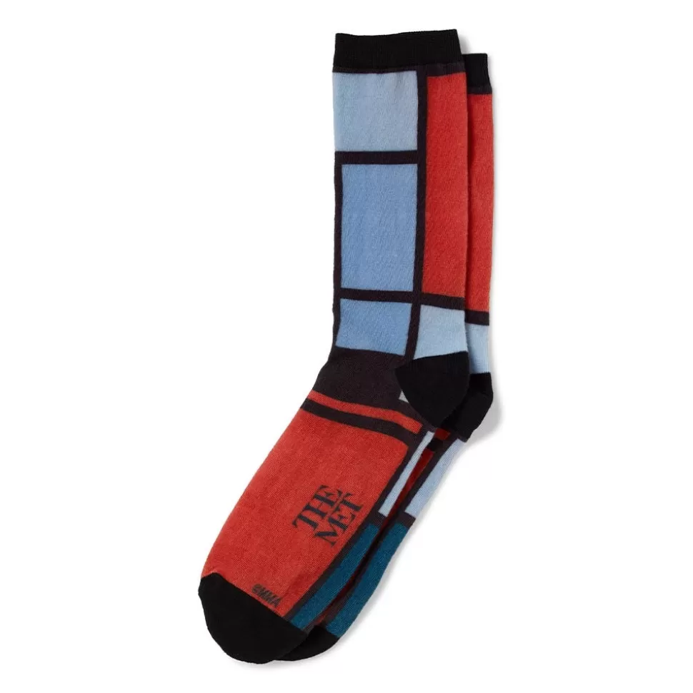 Calcetines Artísticos Mondrian - Colección Exclusiva The Met · Estilo Único Inspirado en Arte Abstracto