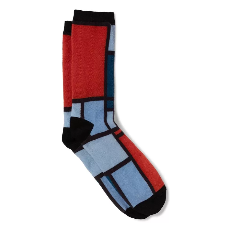 Calcetines Artísticos Mondrian - Colección Exclusiva The Met · Estilo Único Inspirado en Arte Abstracto
