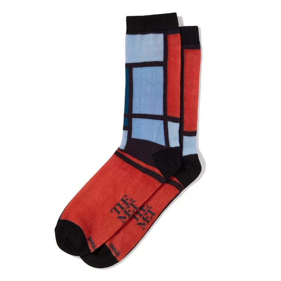 Calcetines Artísticos Mondrian - Colección Exclusiva The Met · Estilo Único Inspirado en Arte Abstracto