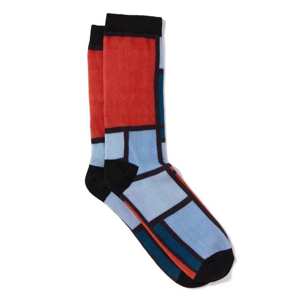 Calcetines Artísticos Mondrian - Colección Exclusiva The Met · Estilo Único Inspirado en Arte Abstracto