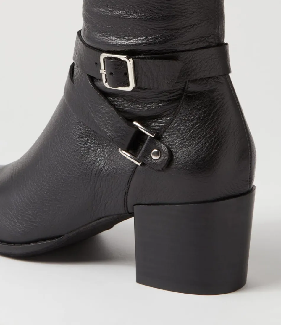 Botas DJANGO y JULIETTE Morry - Cuero Negro Elegantes para Mujer, Altas hasta la Rodilla con Diseño Moderno