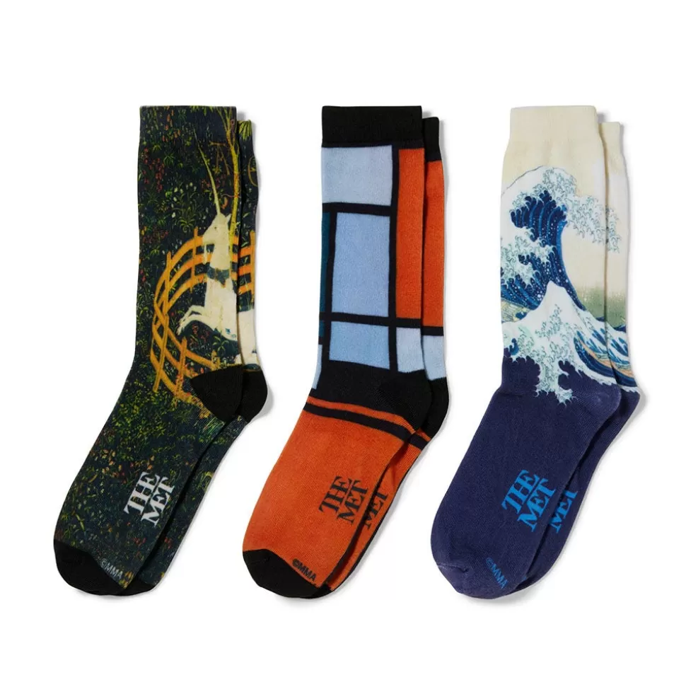 Calcetines de Caballero en Caja Regalo - Colección Especial del Museo Met 

Accesorios Elegantes: Pack Premium de Medias con Presentación de Lujo para Hombres 

(Edición Exclusiva Tienda del Met)
