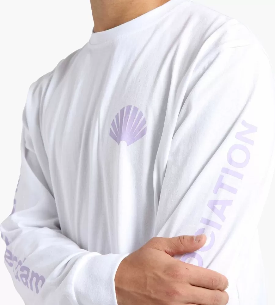 Camiseta de Manga Larga Blanca con Logo Exclusivo - Asociación Surf New Amsterdam
