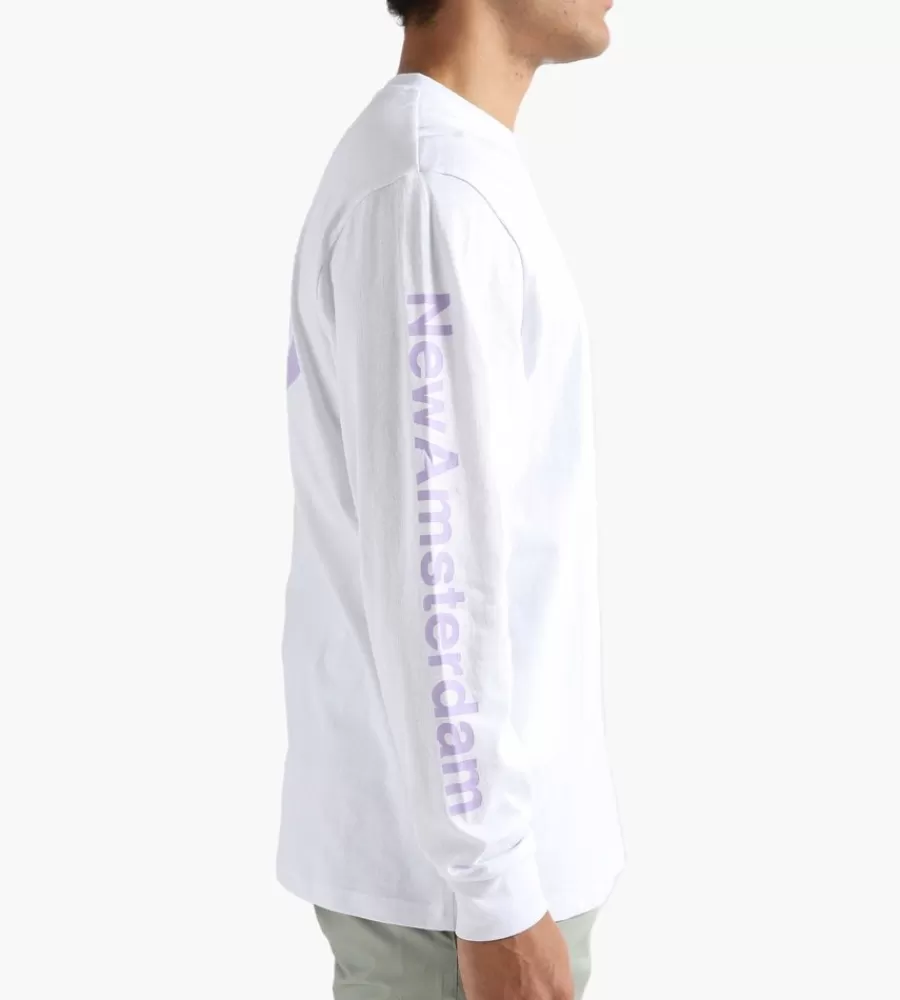 Camiseta de Manga Larga Blanca con Logo Exclusivo - Asociación Surf New Amsterdam