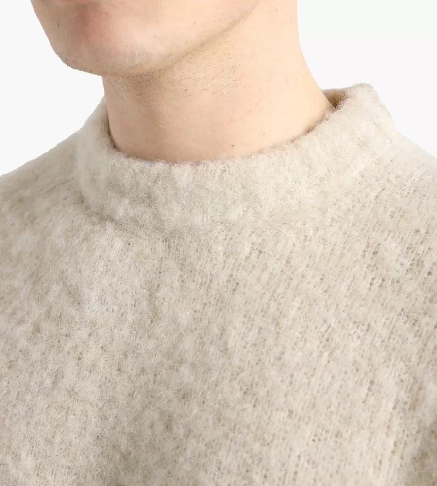 Sweater Clásico New Amsterdam Surf Club - Tejido Oyster en Beige · Estilo Costero Relajado