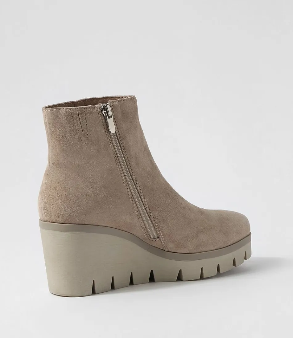 Botines Tobilleros Mujer Piel de Ante Brumoso - DJANGO & JULIETTE Colección Nish Misty