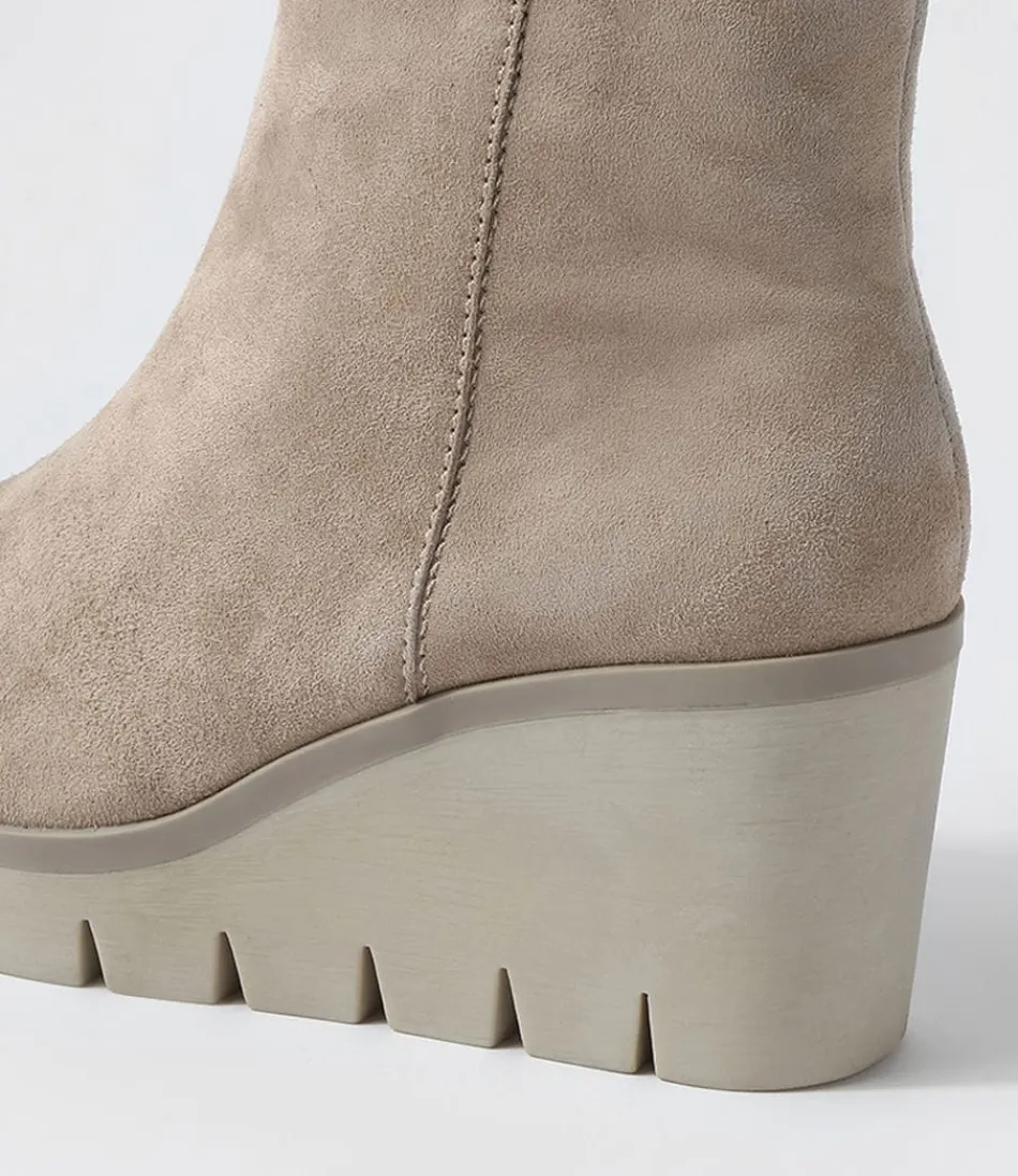 Botines Tobilleros Mujer Piel de Ante Brumoso - DJANGO & JULIETTE Colección Nish Misty