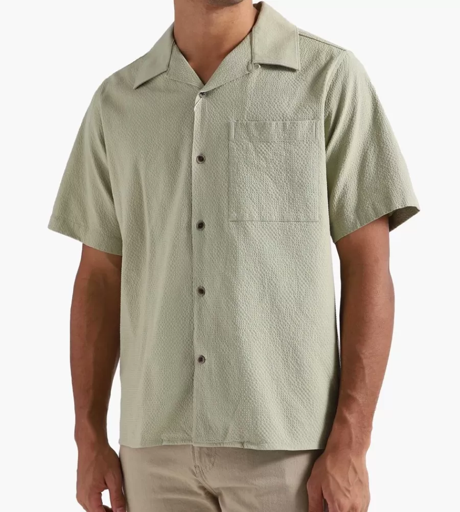 Camiseta Casual de Julio Manga Corta en Verde Palido - Modelo 1040 by NN07