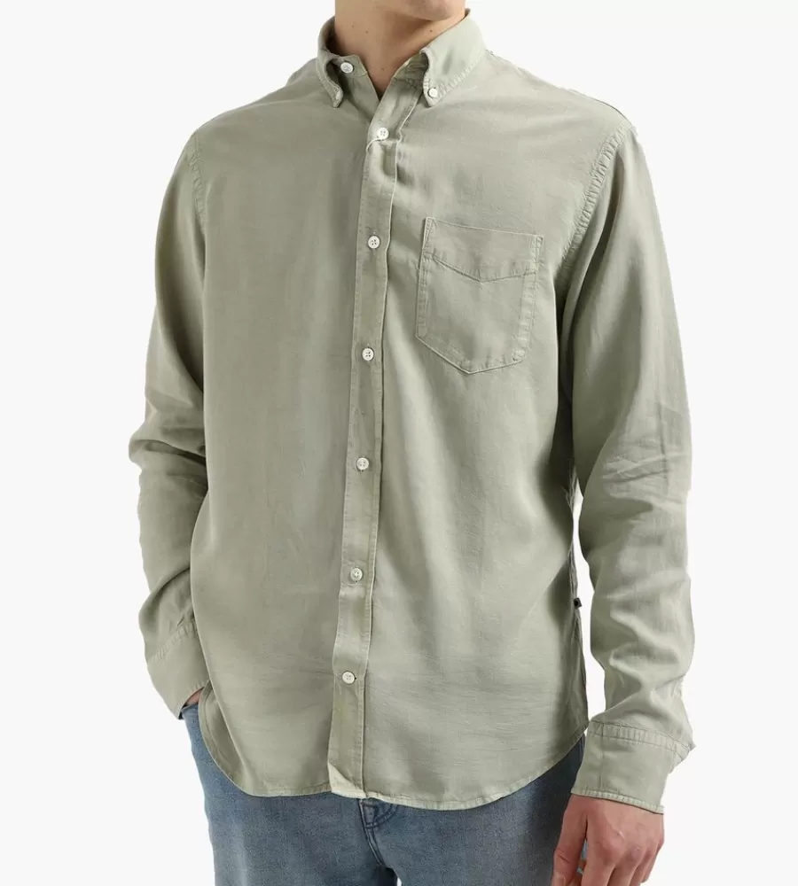 Camisa Casual Levon de NN07 - Verde Pálido, Modelo 5969