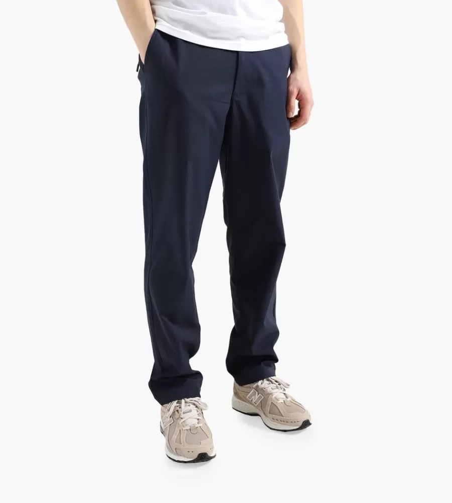 Pantalones Vaqueros Ezra Solotex Hombre - Tejido Técnico Azul Marino Oscuro | Norse Projects Colección Premium