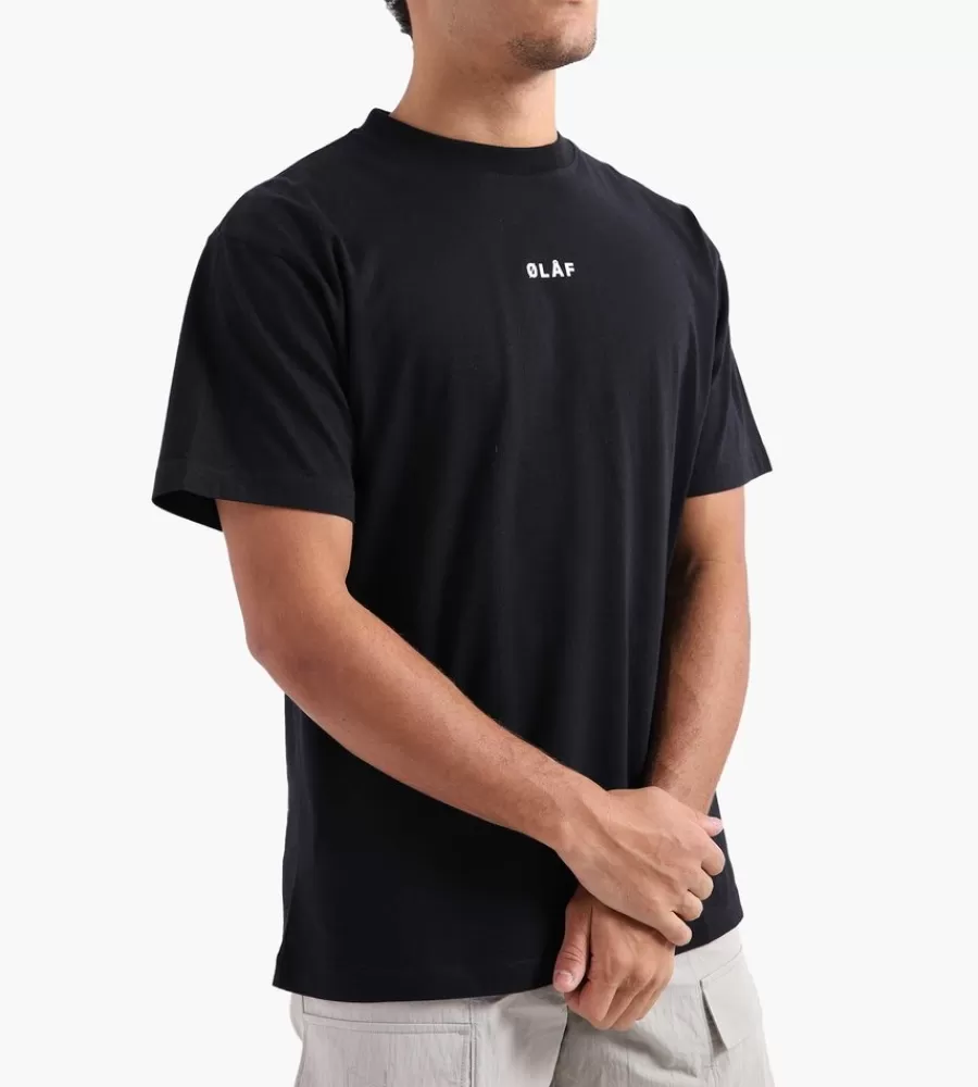 OLAF Camiseta Clásica de Algodón - Negro Azabache Unisex para Estilo Diario