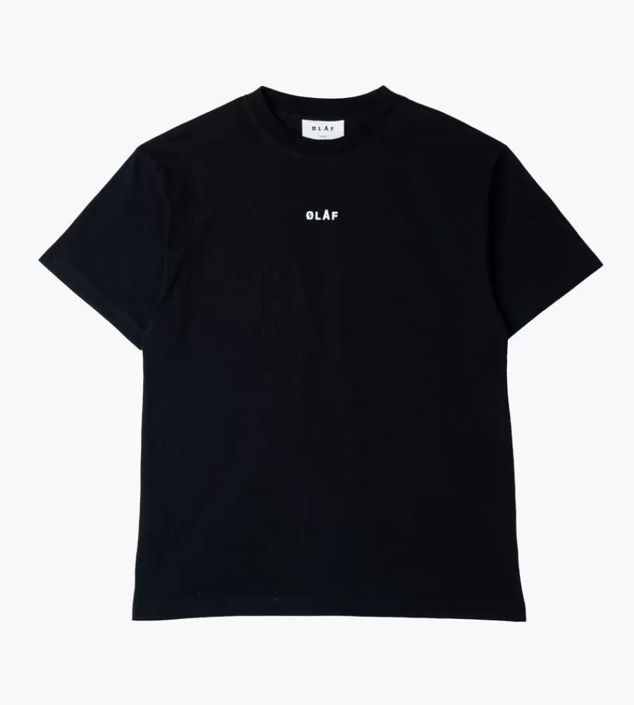 OLAF Camiseta Clásica de Algodón - Negro Azabache Unisex para Estilo Diario