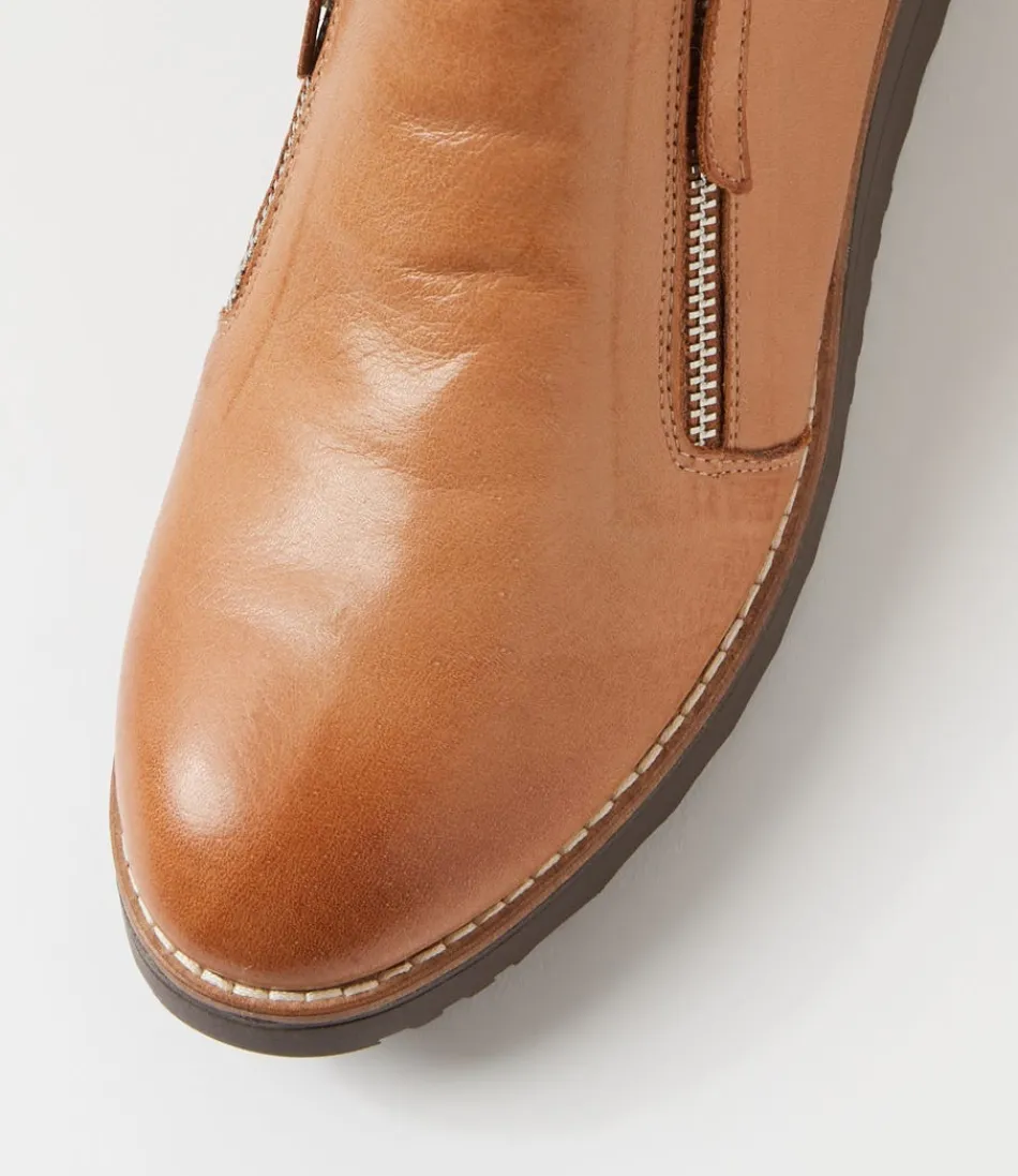 Botines de Invierno para Mujer - Piel Opal Arena con Detalles en Piel Acolchada, Elegancia y Confort en Cada Paso