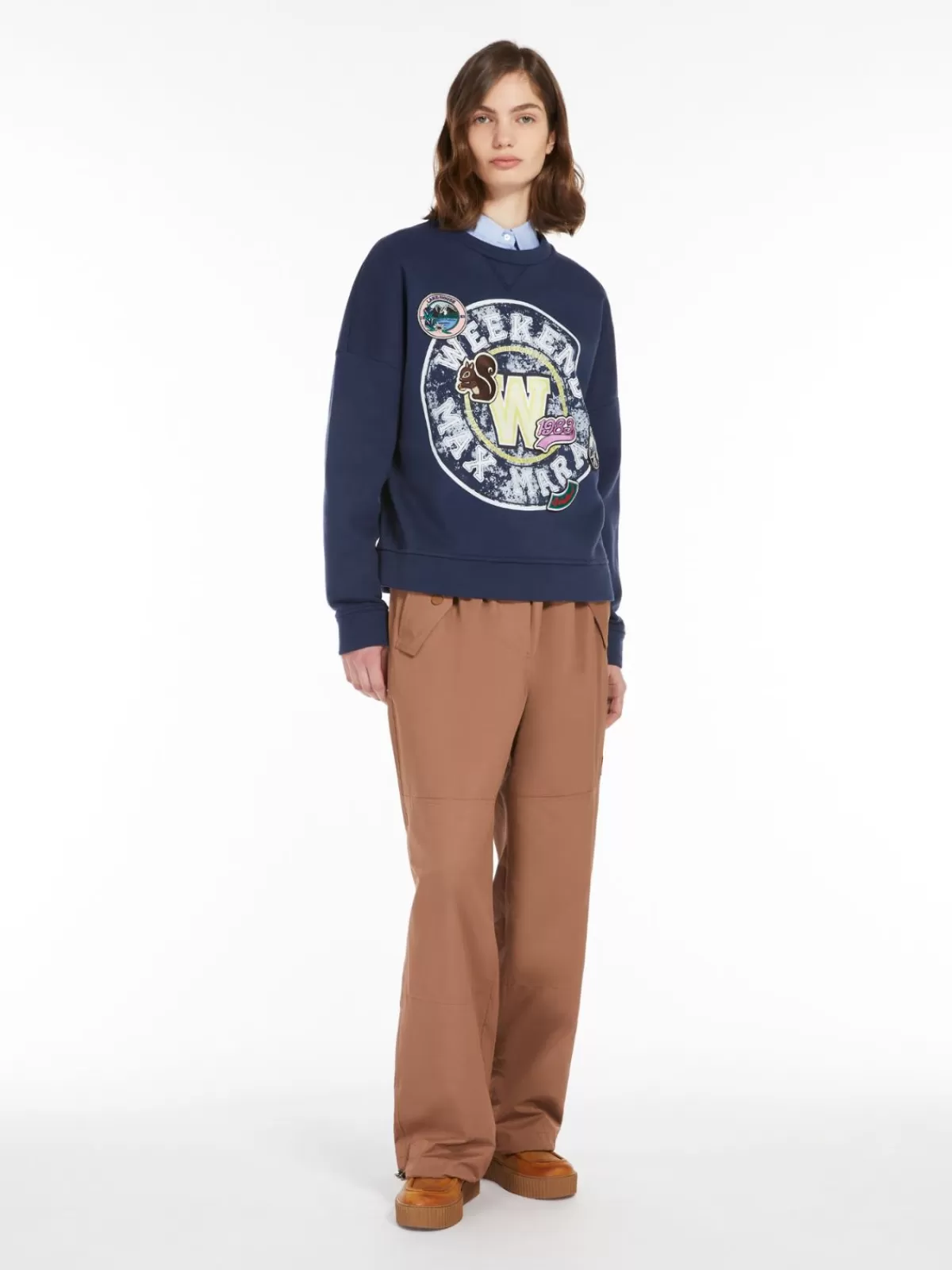 Jersey casual de algodón orgánico Max Mara - Azul marino para uso diario