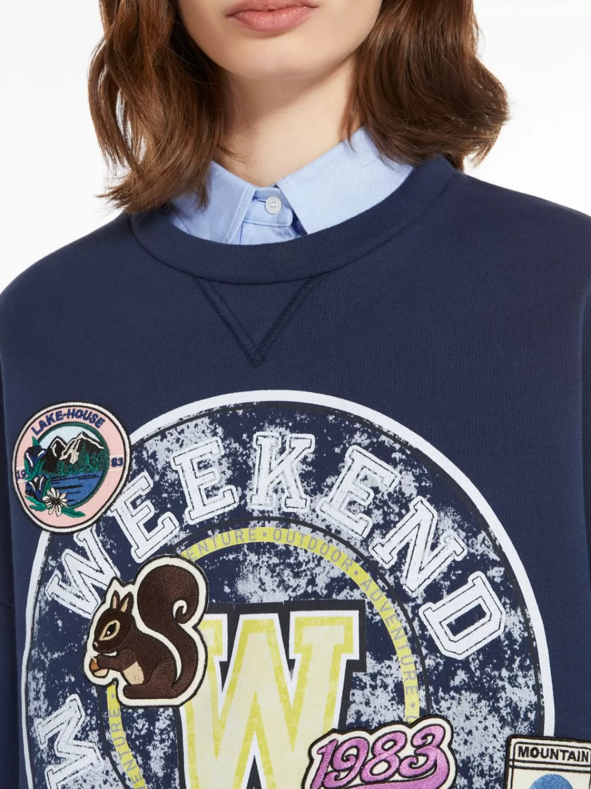 Jersey casual de algodón orgánico Max Mara - Azul marino para uso diario
