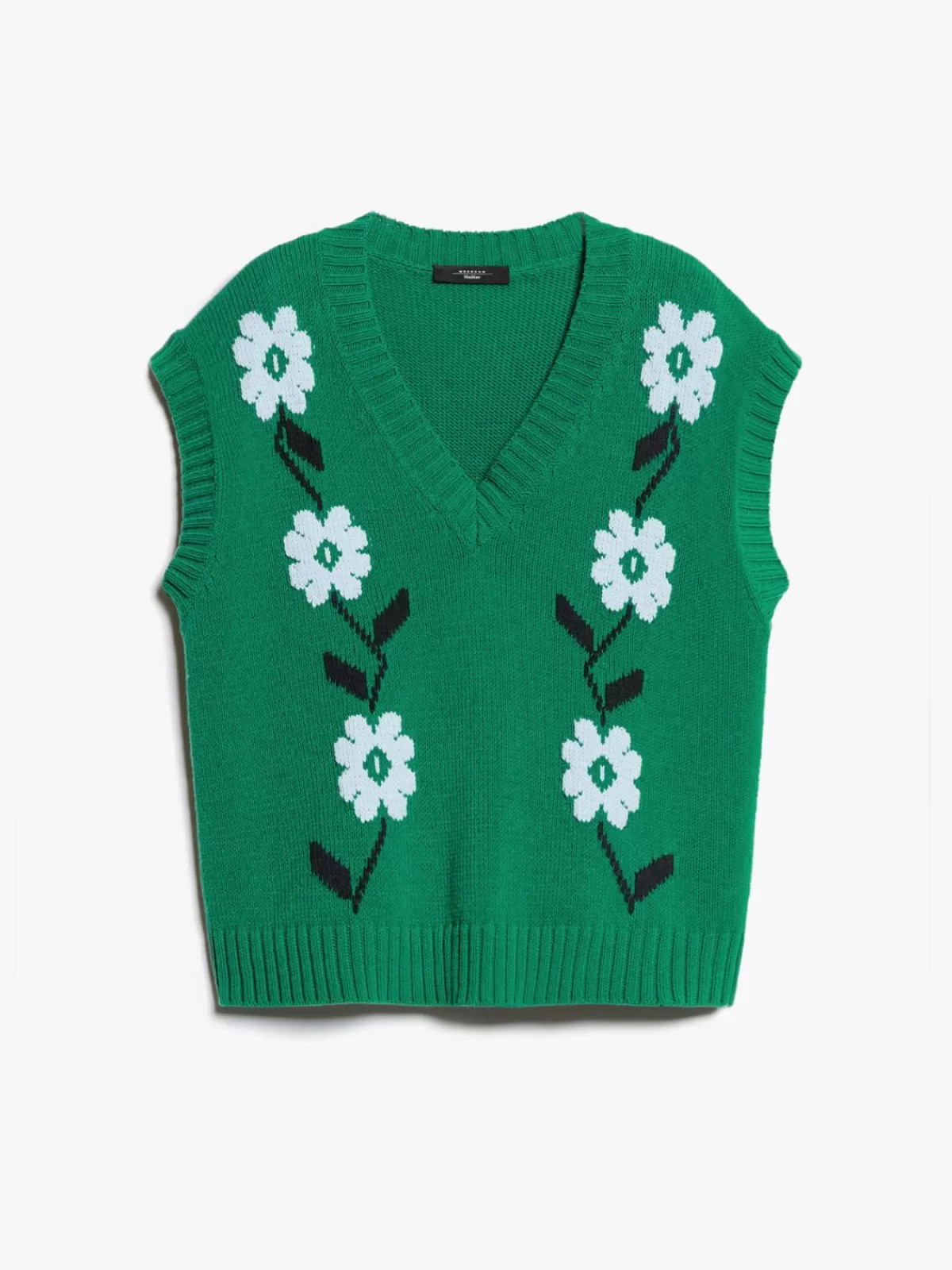 Chaleco oversize de algodón con incrustaciones Max Mara - Verde bosque
