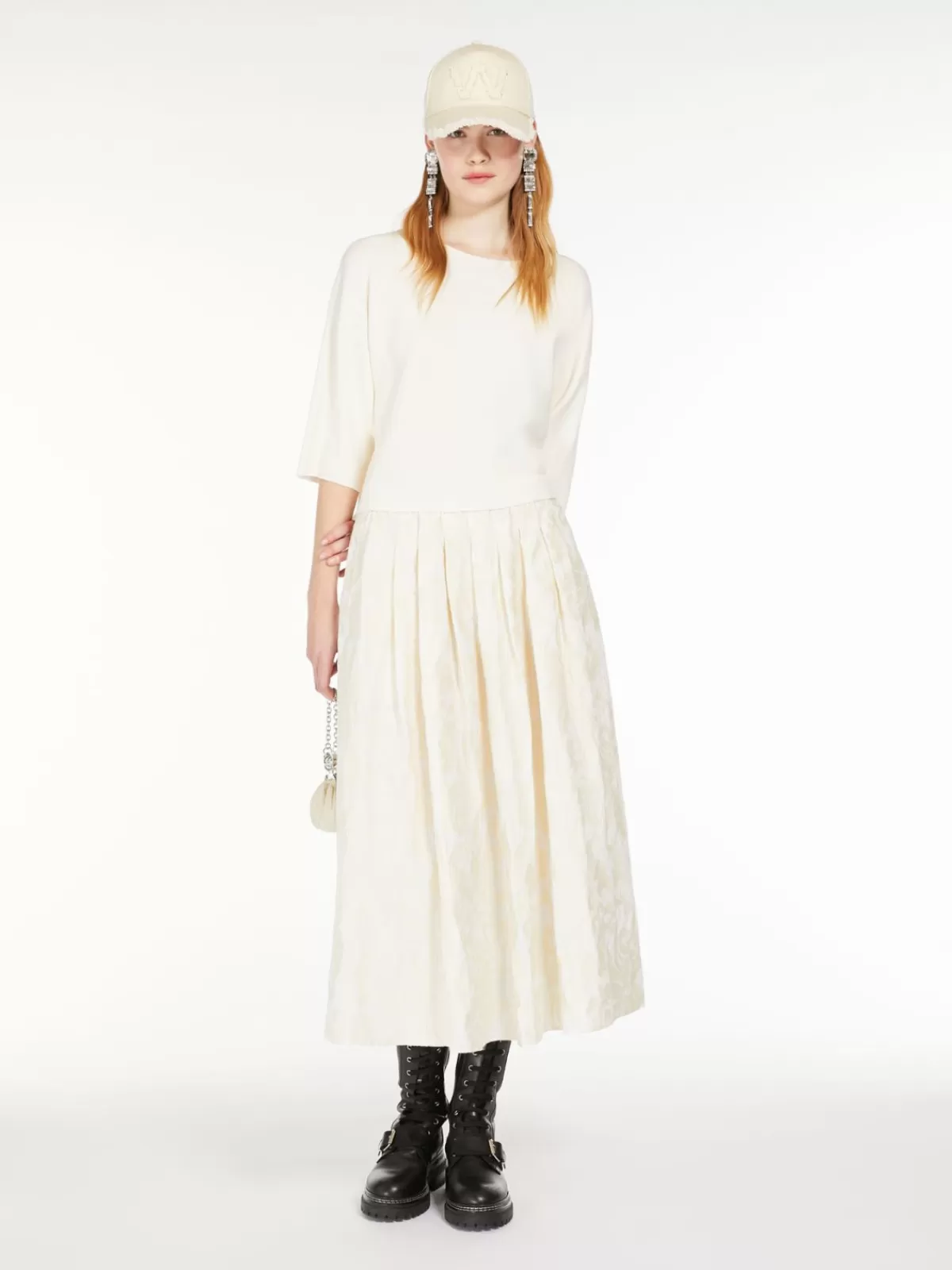 Suéter holgado Max Mara en viscosa elástica - Beige claro