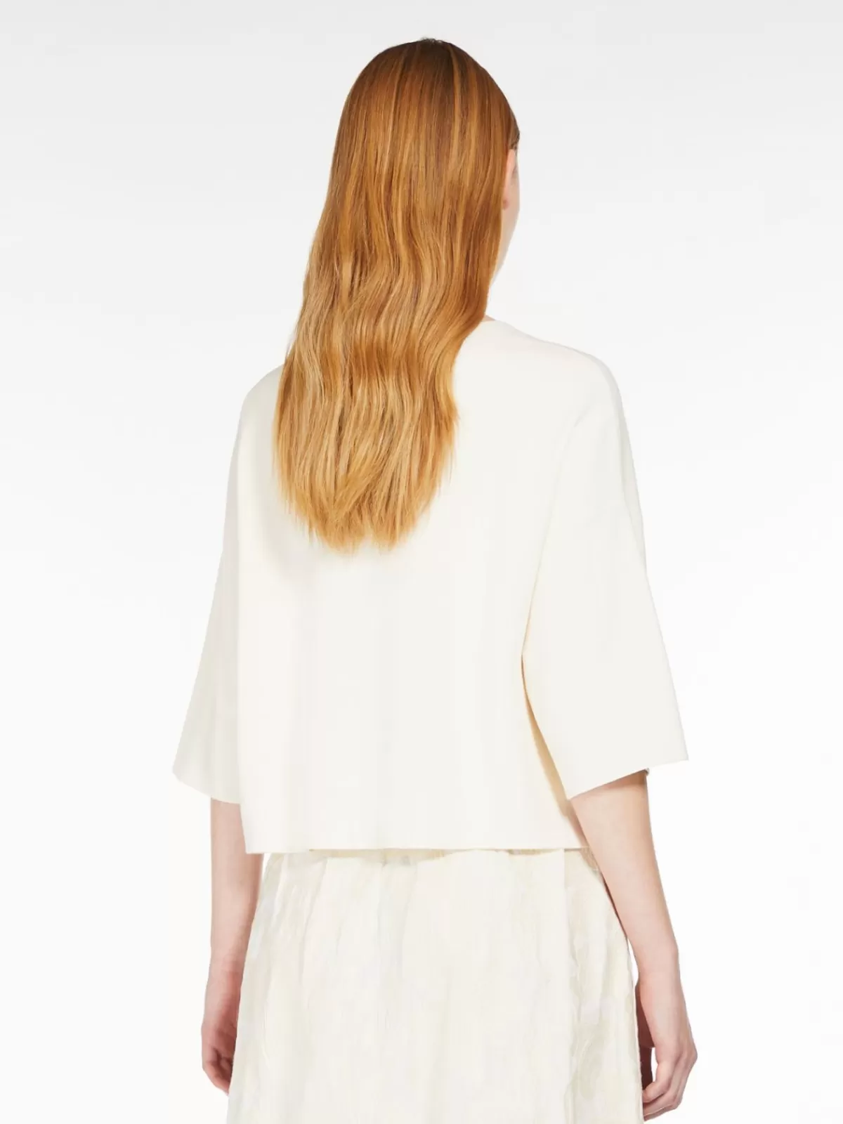 Suéter holgado Max Mara en viscosa elástica - Beige claro
