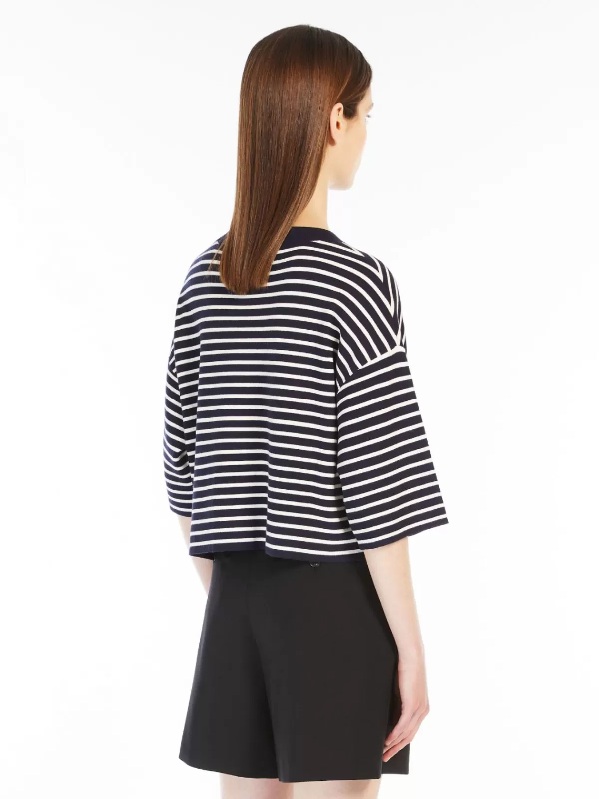 Jersey oversize de viscosa elástica Max Mara - Azul Marino confort