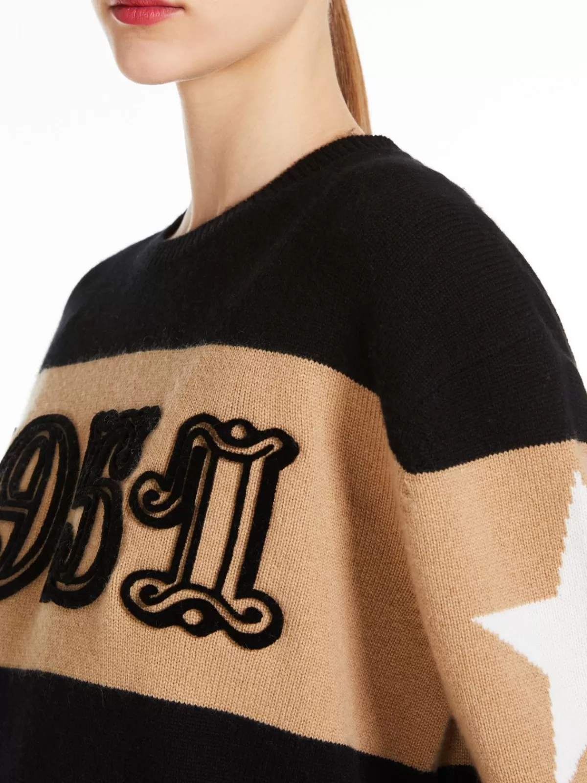 Suéter oversize de lujo Max Mara - Lana y cachemira ultra suave en negro clásico