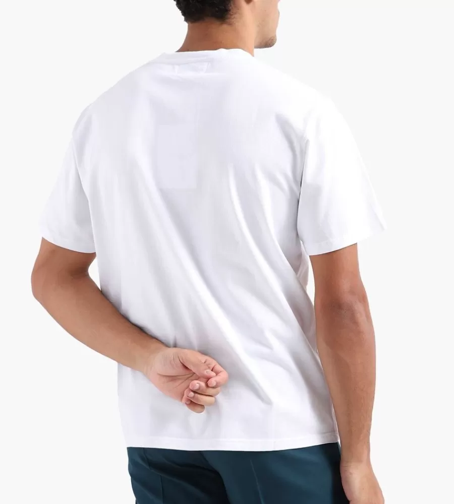 Camiseta Clásica PALMES Arena - Blanco Puro en Algodón Orgánico