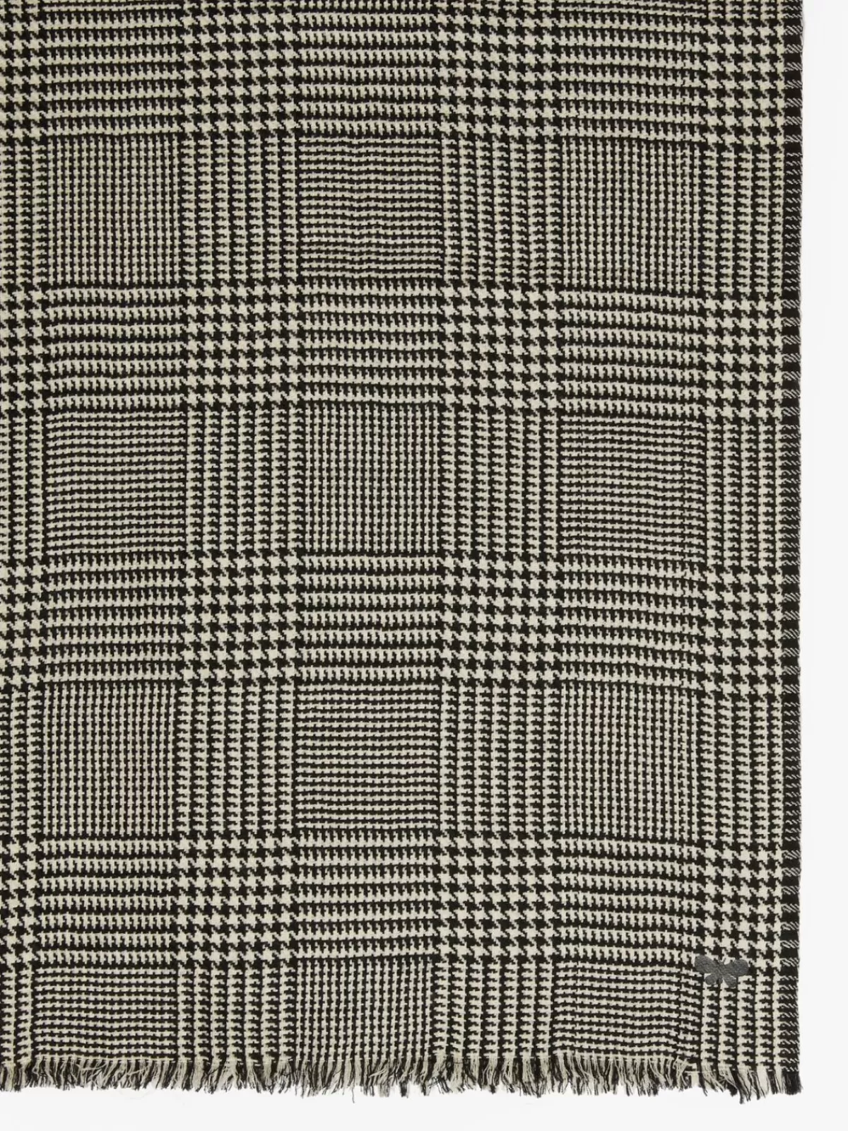 Elegante chal de lana estampado de Max Mara en tono negro - Bufandas y pañuelos de diseño
