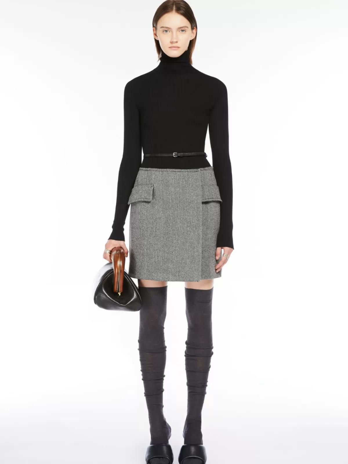 Max Mara - Jersey de cuello cisne en lana virgen - Negro clásico