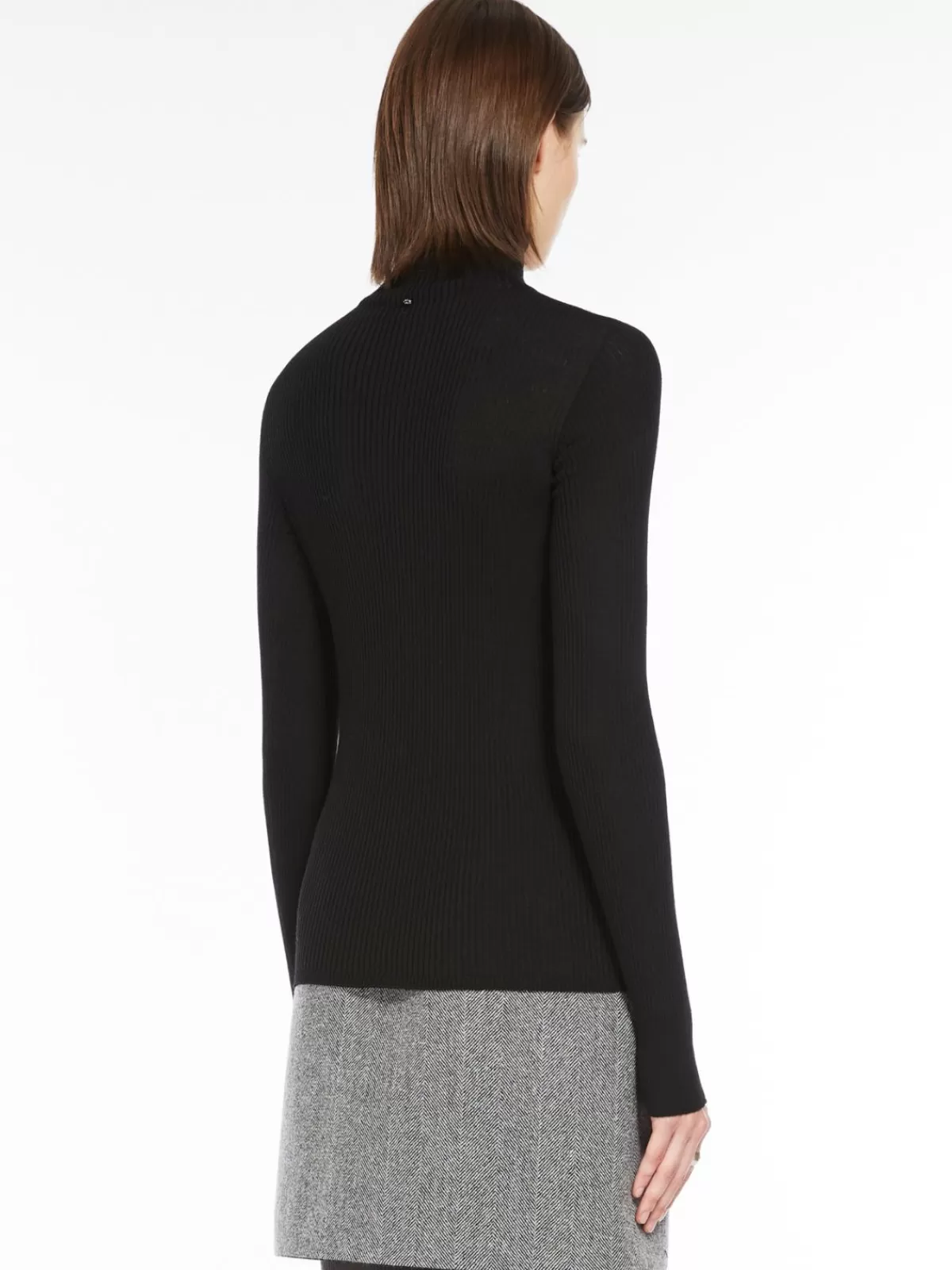 Max Mara - Jersey de cuello cisne en lana virgen - Negro clásico