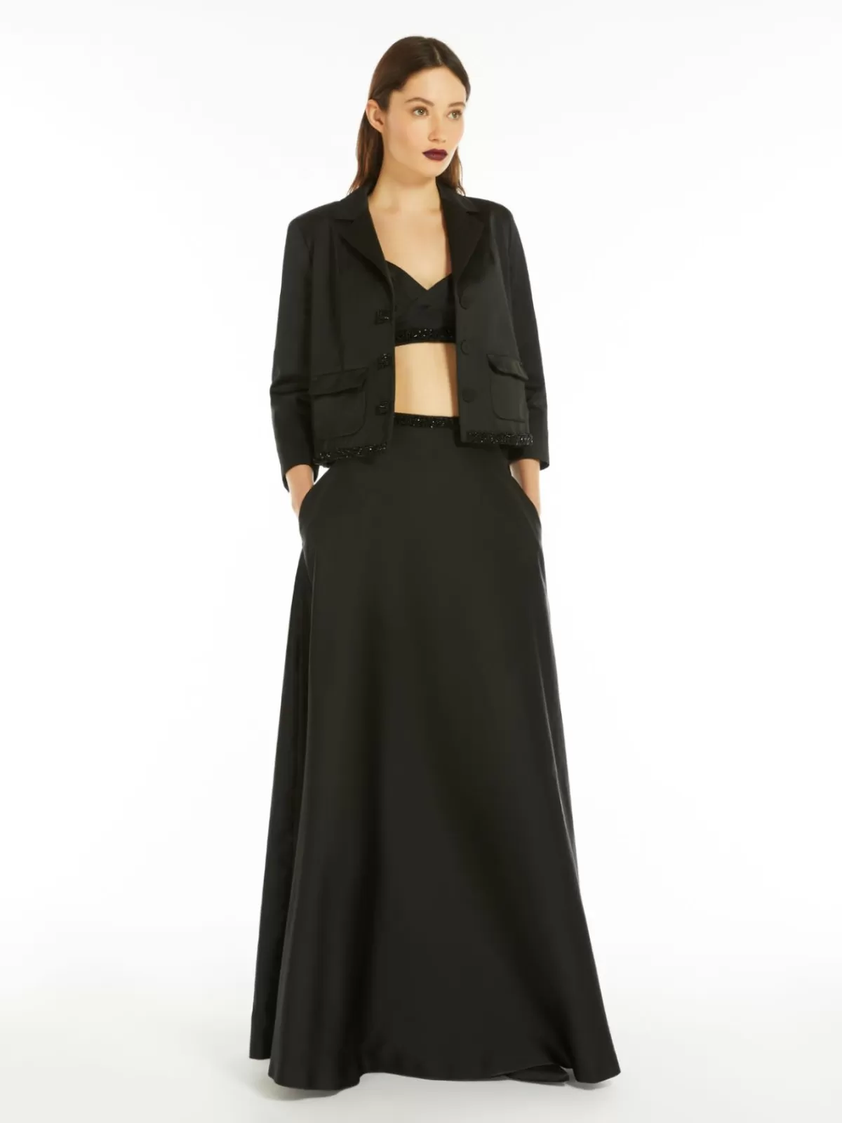Falda Radzmir de Max Mara en Ébano - Elegancia y Estilo en Cada Detalle