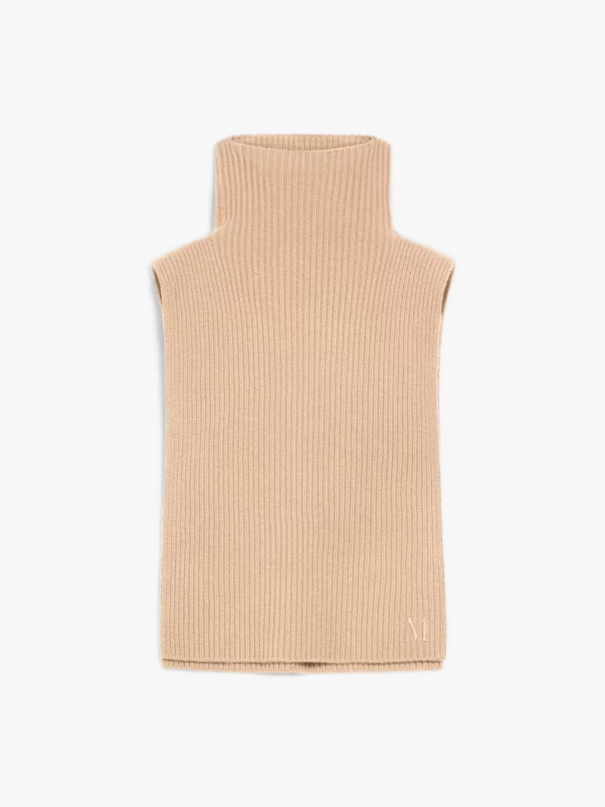 Gorro de cachemira acanalado Max Mara - Elegancia cálida en tono camello para invierno