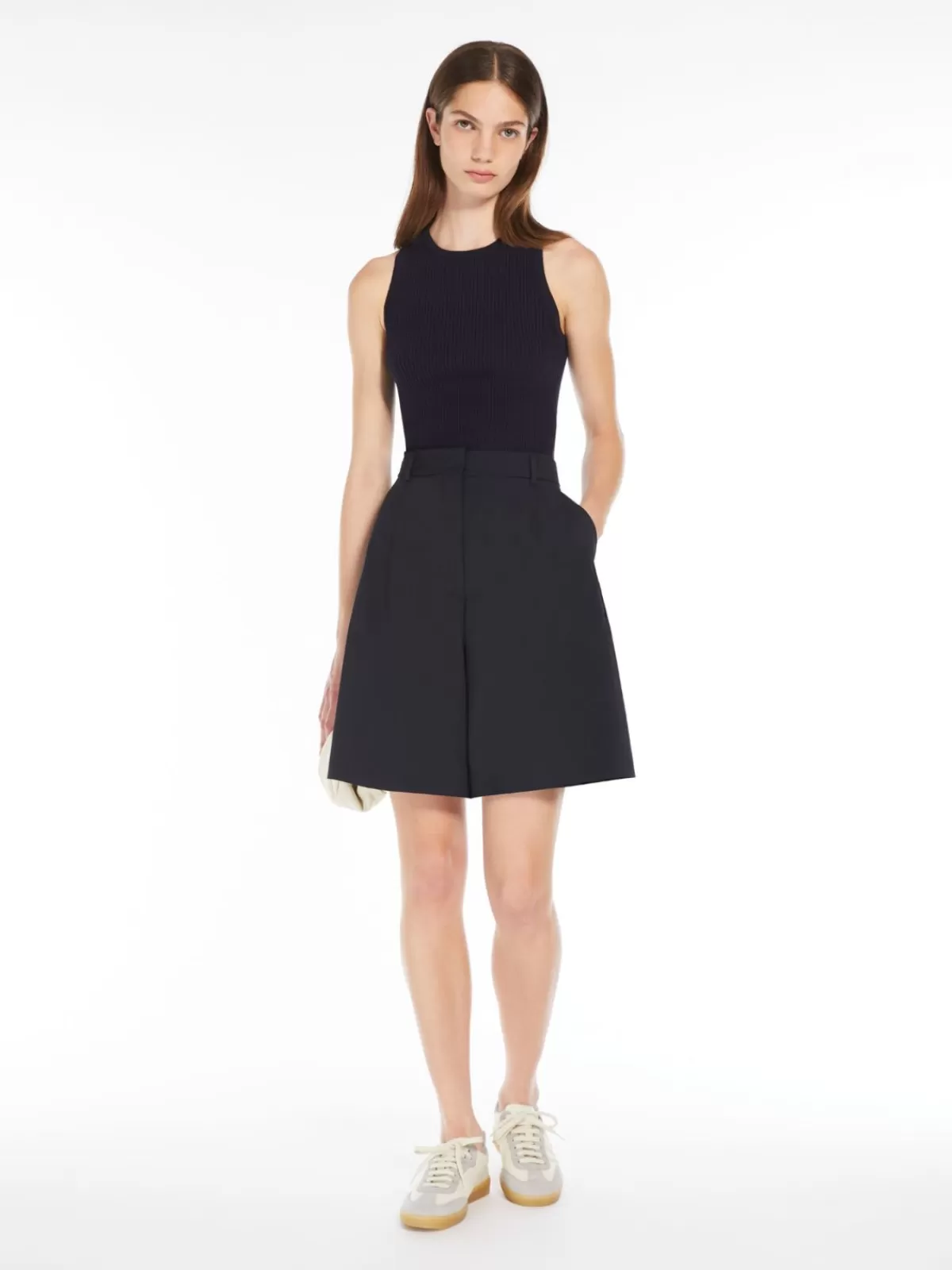 Súéter acanalado en viscosa Max Mara - Azul Marino, diseño casual