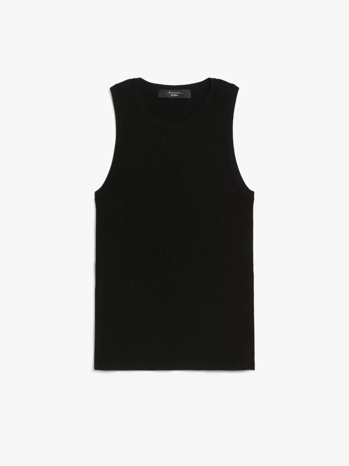 Jersey de punto acanalado en viscosa de Max Mara - Negro elegante para un look clásico
