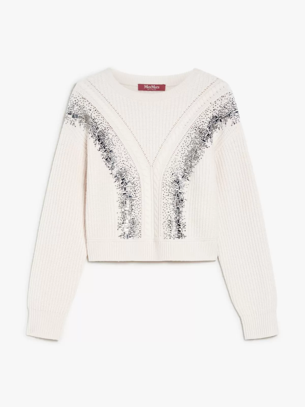 Jersey de lana acanalada Max Mara - Diseño clásico en blanco puro para mujer